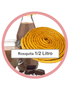 Rosquita con medio litro de chocolate