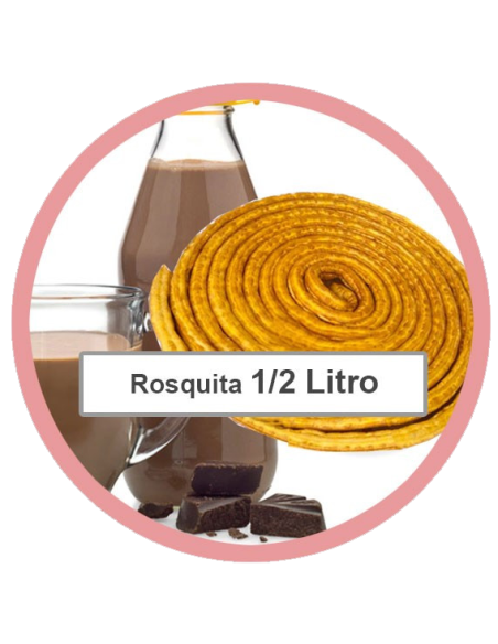 Rosquita con medio litro de chocolate